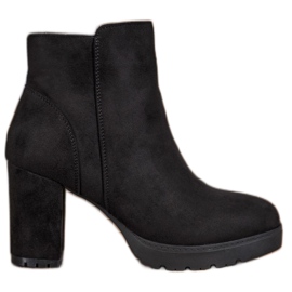 Super Mode Modne čizme na postu crna