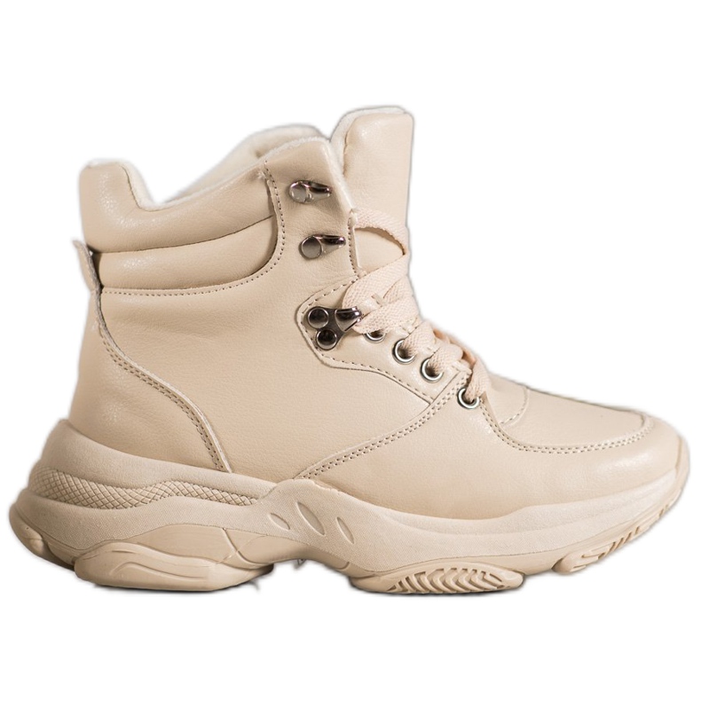 Ideal Shoes Tenisice od eko kože smeđa