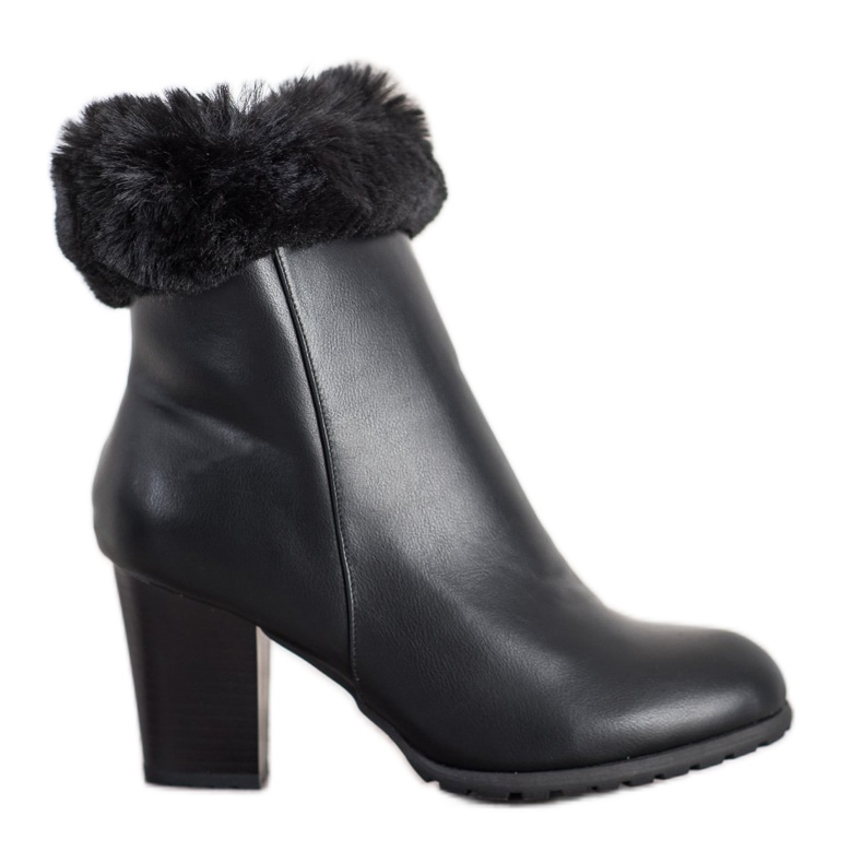 Goodin Čizme na stupu s krznom crno