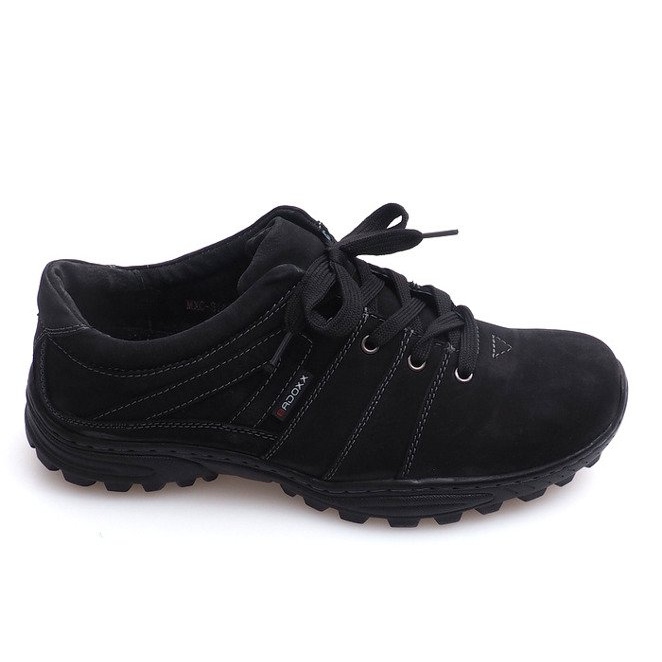 Čizme za planinarenje Kožna Nat 6144 Crna crno