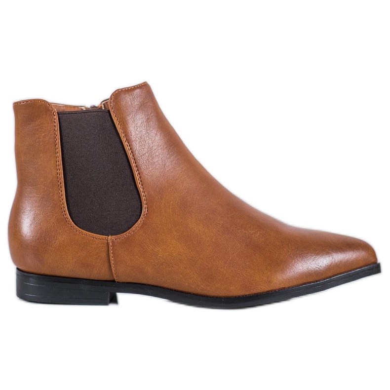 Marquiz Camel Booties In Spitz smeđa