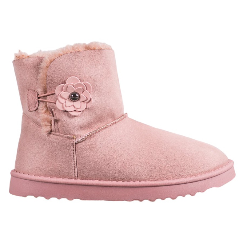 SHELOVET Mukluki sa cvijetom ružičasta