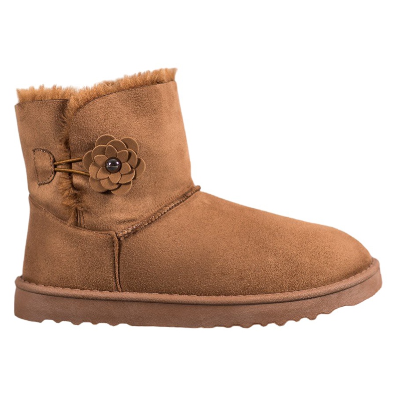 SHELOVET Mukluki sa cvijetom smeđa