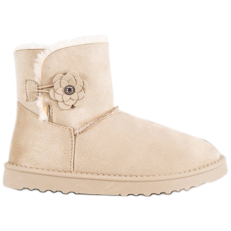 SHELOVET Mukluki sa cvijetom smeđa