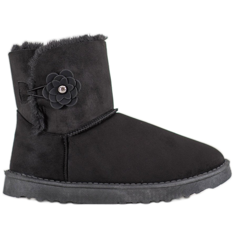 SHELOVET Mukluki sa cvijetom crno