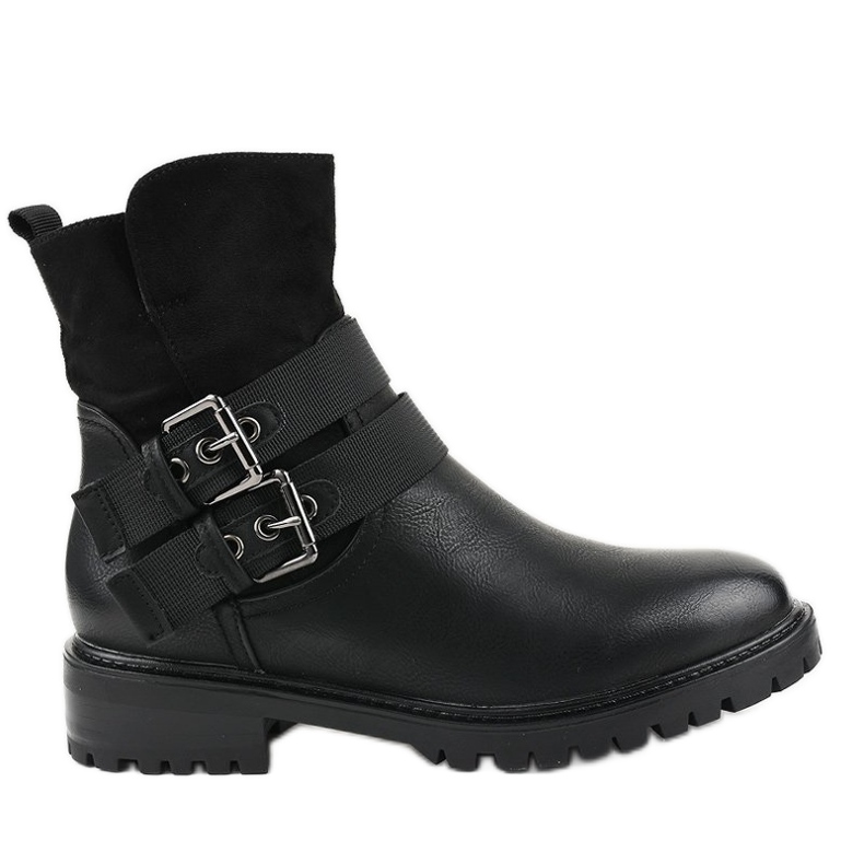 Crne ravne izolirane čizme M386 crno