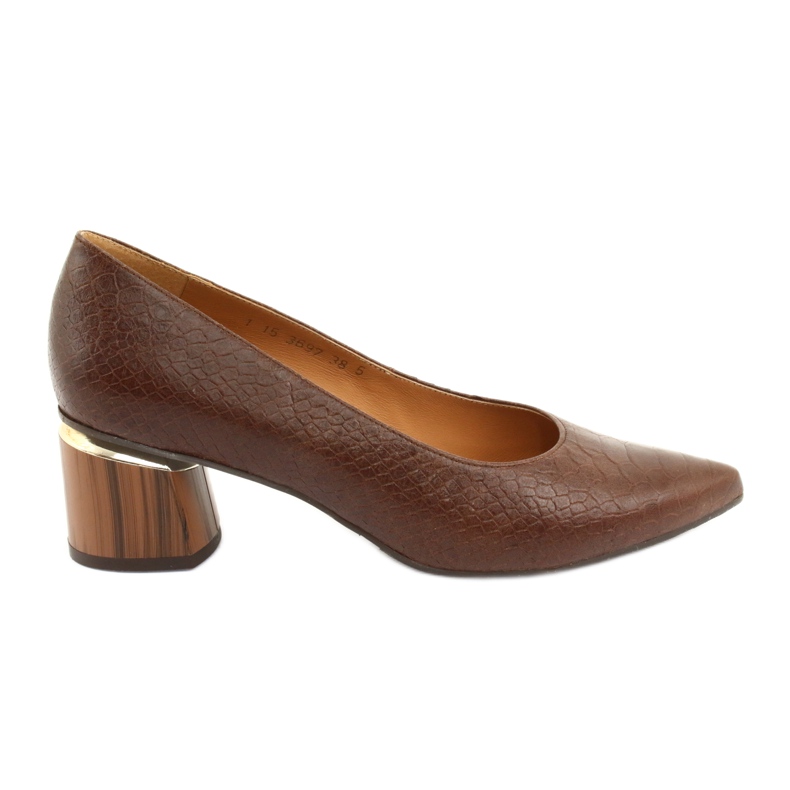 Ženske pumpe cipele smeđe boje / od pitona Anis 3697 smeđa