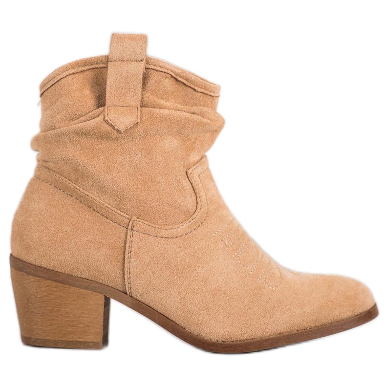 Super Mode Udobne kaubojske čizme na postu smeđa