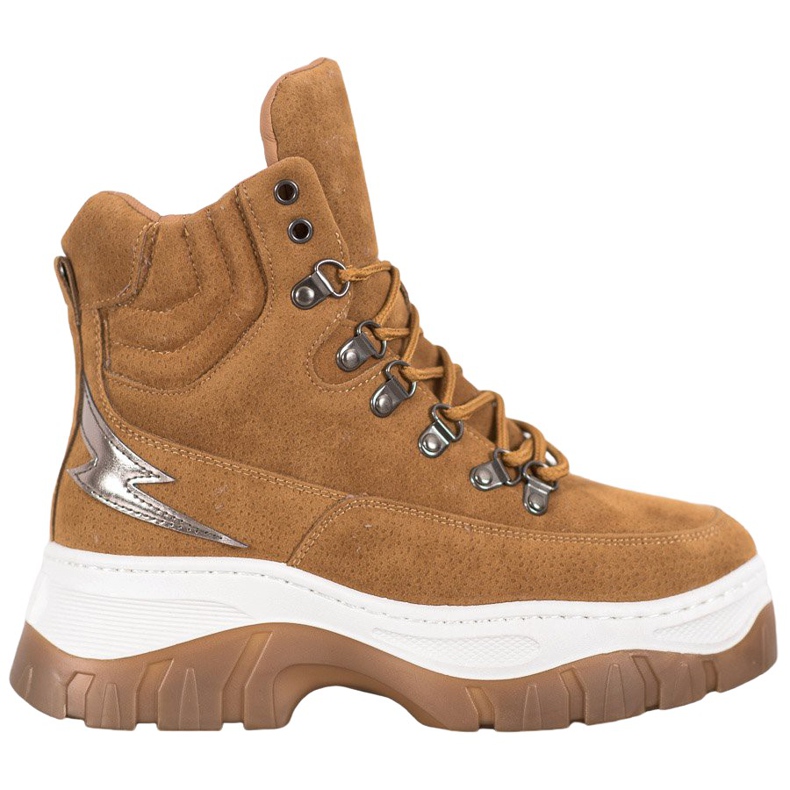 Seastar Modne čizme na vezanje smeđa