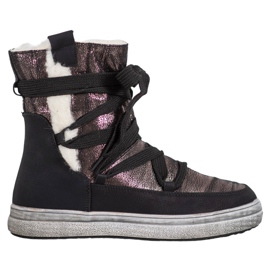 SDS Tople čizme za snijeg smeđa crno