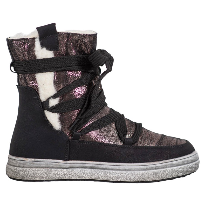 SDS Tople čizme za snijeg smeđa crno