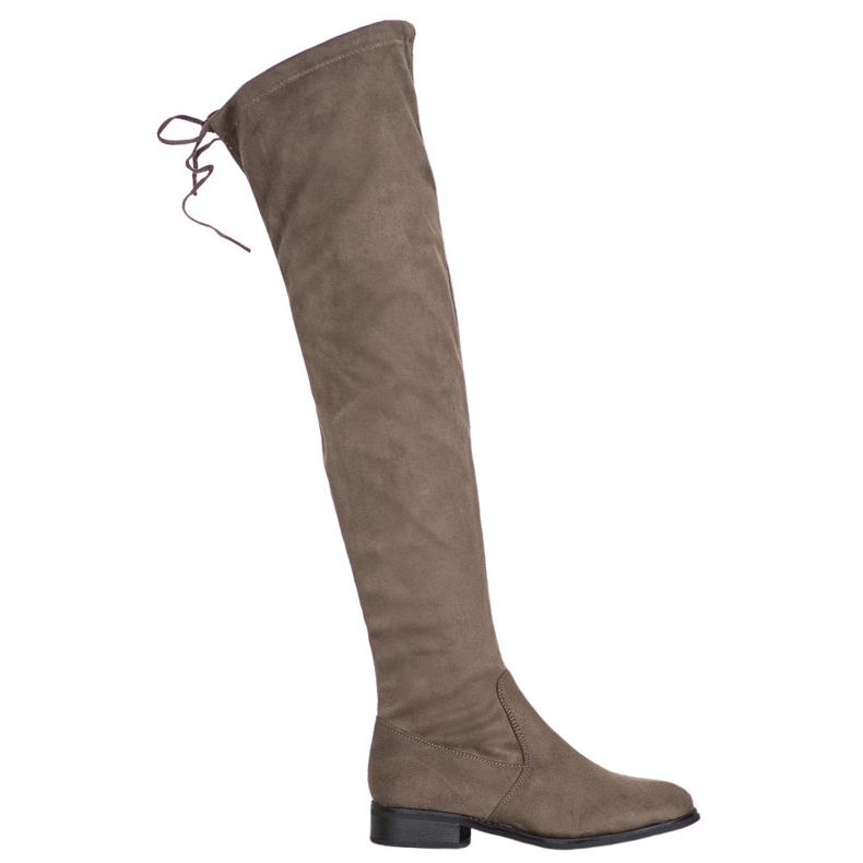 Seastar Čizme preko koljena na ravnoj peti zelena