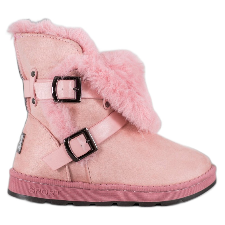 Bona Suede Mukluki s prugama ružičasta