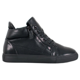 Sergio Leone Crne tenisice na platformi crno