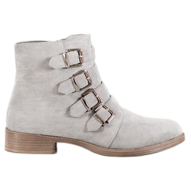 Sergio Leone Čizme od antilopa s kopčama siva