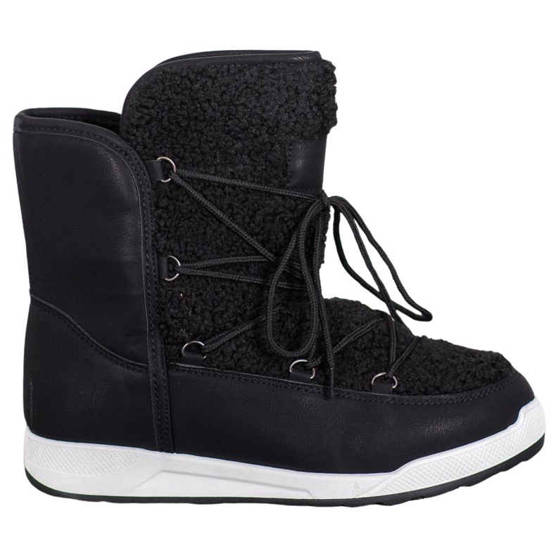 Small Swan Zimske čizme s ovčjom kožom crno