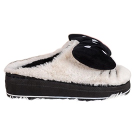 Seastar Papuče na platformi bijela crna