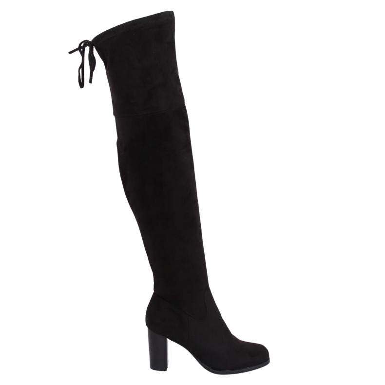 Crne čizme s visokim potpeticama PE161P Crne crno