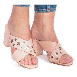 Ružičaste papuče s visokim potpeticama Make A Move ružičasta