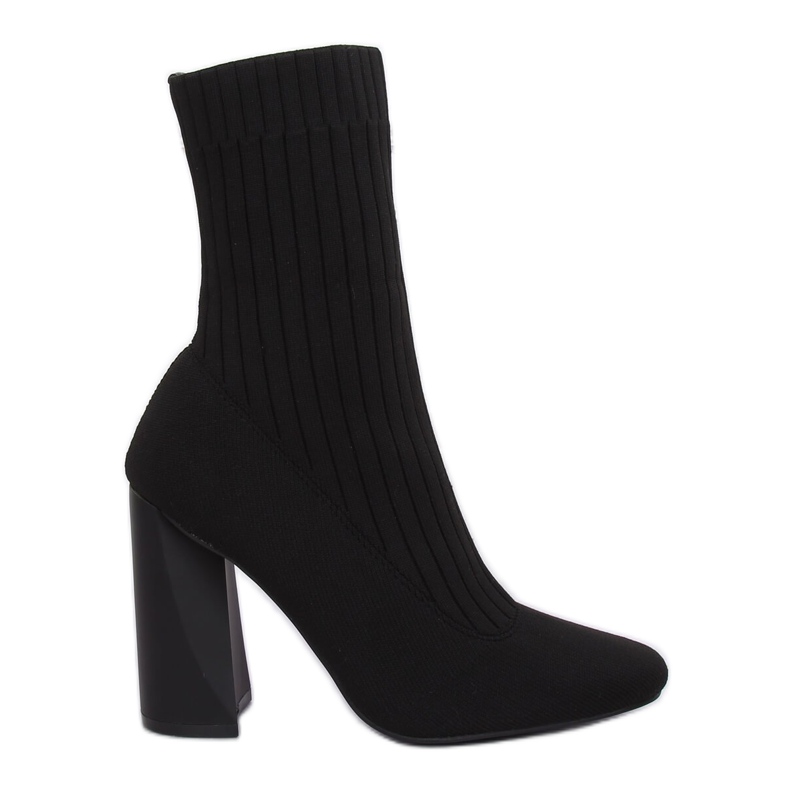 Crne X8037 Crne čizme s čarapama crno žuta boja