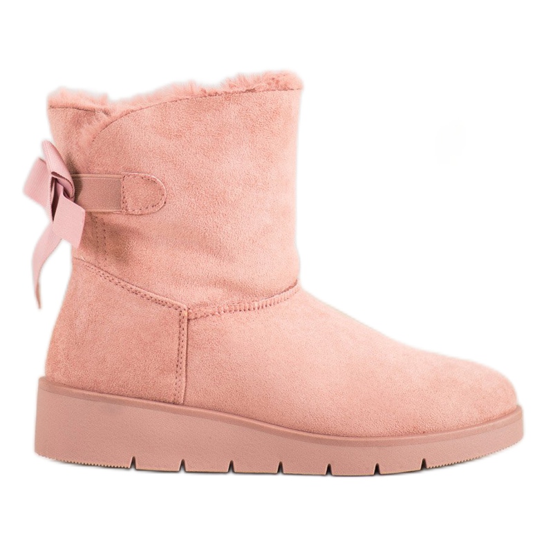 SHELOVET Ružičasti mukluki na platformi ružičasta