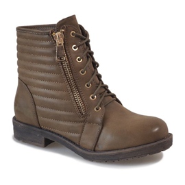 Khaki prošivene čizme 1548 višebojan zelena