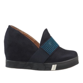 Tamnoplave pumpe na klinu T1715-2 tamnoplava