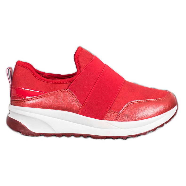 SHELOVET Klizne cipele na platformi crvena