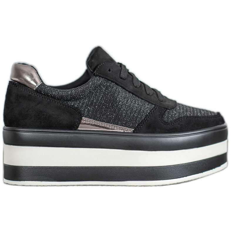 Seastar Tenisice na platformi crno siva