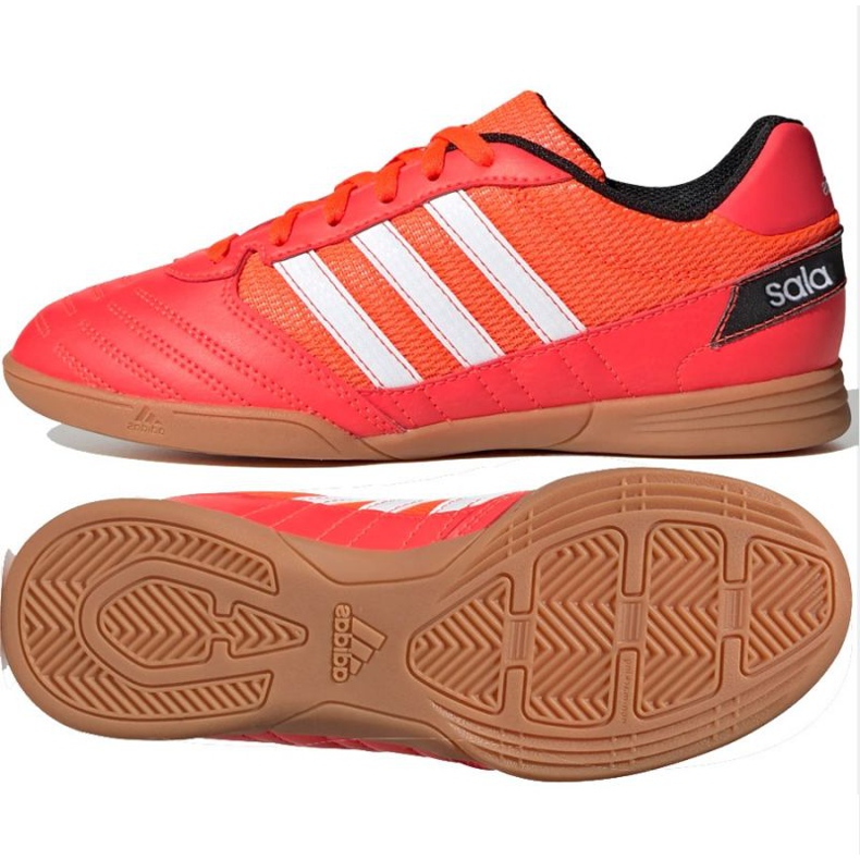 Unutarnje cipele adidas Super Sala Jr FV2639 crvena naranče i crvene