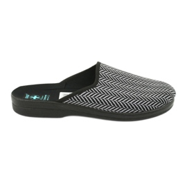 Papuče muške papuče Adanex 25147 riblja kost crna siva