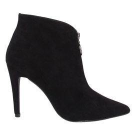 Crne čizme na pribadači crne A3-029 Crne crno