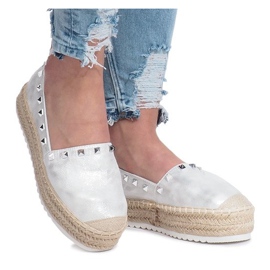 Srebrne espadrile na Glam klinu siva