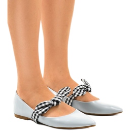 Plave balerinke na vezanje s mašnicama NK07P plava