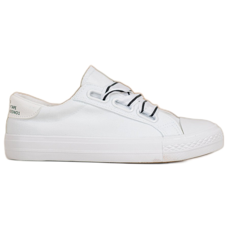 SHELOVET Udobne tenisice od tekstila bijela