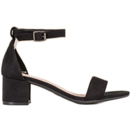 Evento Klasične sandale na niske pete crna