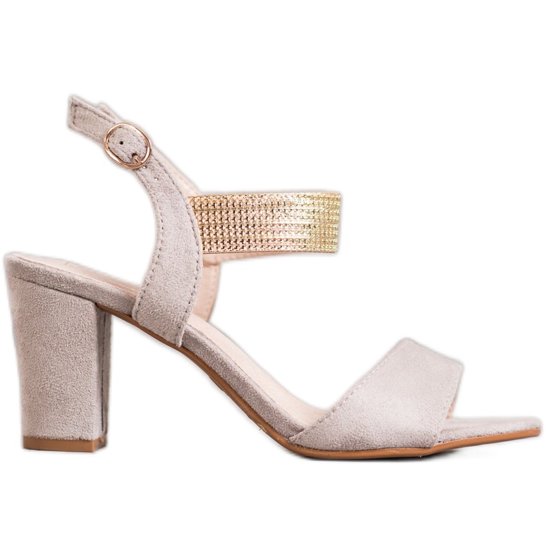 Filippo Sandale sa zlatnim pojasom siva žuta boja