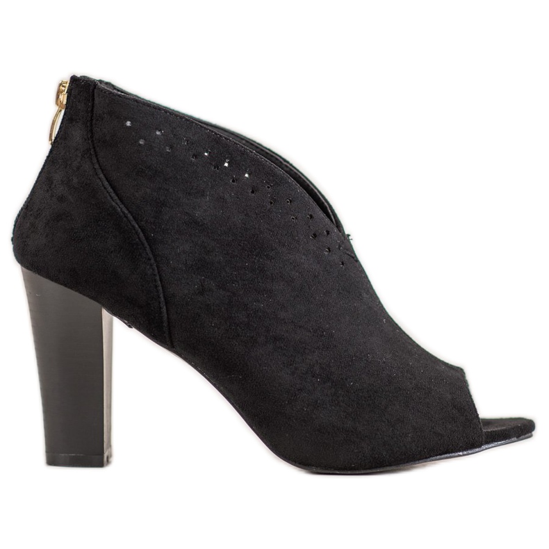 VINCEZA čizme s otvorenim prstom crno