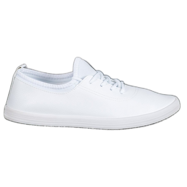 SHELOVET Lagane tenisice s eko kožom bijela
