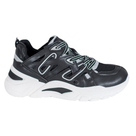 Small Swan Udobne tenisice od eko kože crno