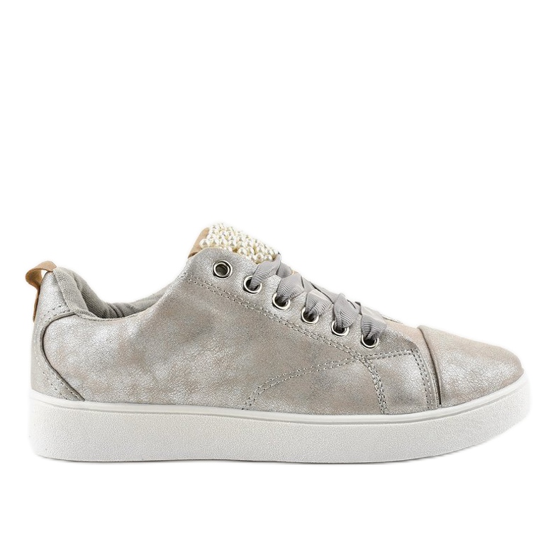 Sive tenisice ukrašene 373-Y biserima siva