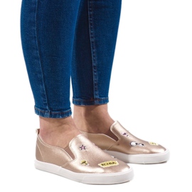 Zlatne tenisice s otiscima G82-5 zlatni