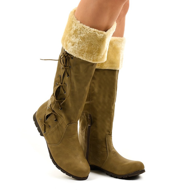 Smeđe, izolirane ravne čizme AF1151 smeđa