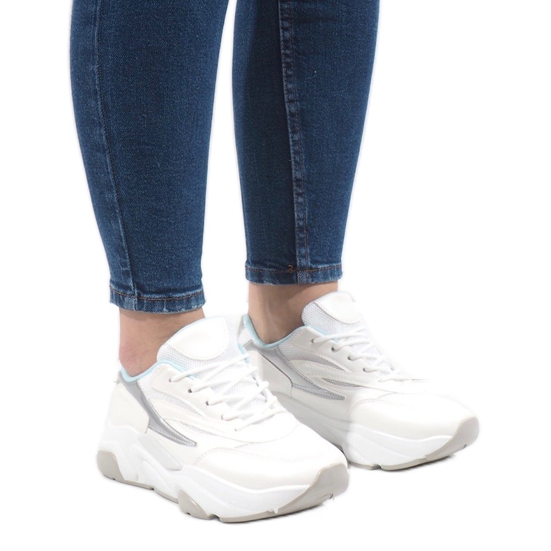 Bijele sportske tenisice SX001-6 bijela plava