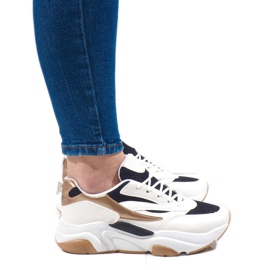 Bijele sportske tenisice SX001-90 bijela crna