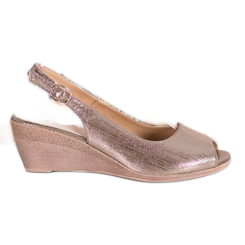 Sergio Leone Zlatne sandale s otvorenim prstima zlatna