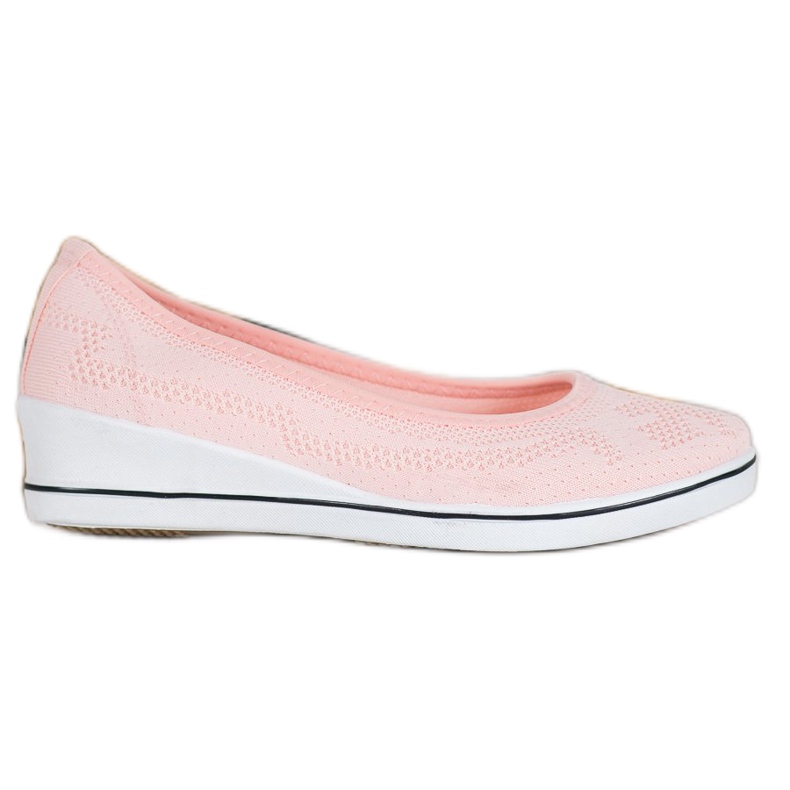Super Me Ažurna balerina na klinu ružičasta