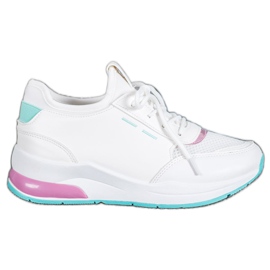 SHELOVET Vezane cipele od eko kože bijela