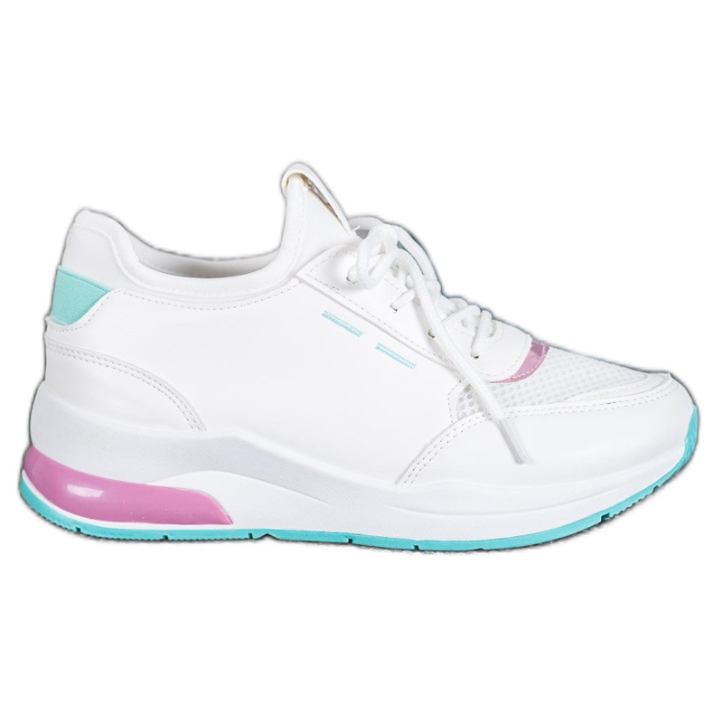 SHELOVET Vezane cipele od eko kože bijela