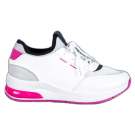 SHELOVET Vezane cipele od eko kože bijela